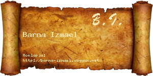 Barna Izmael névjegykártya